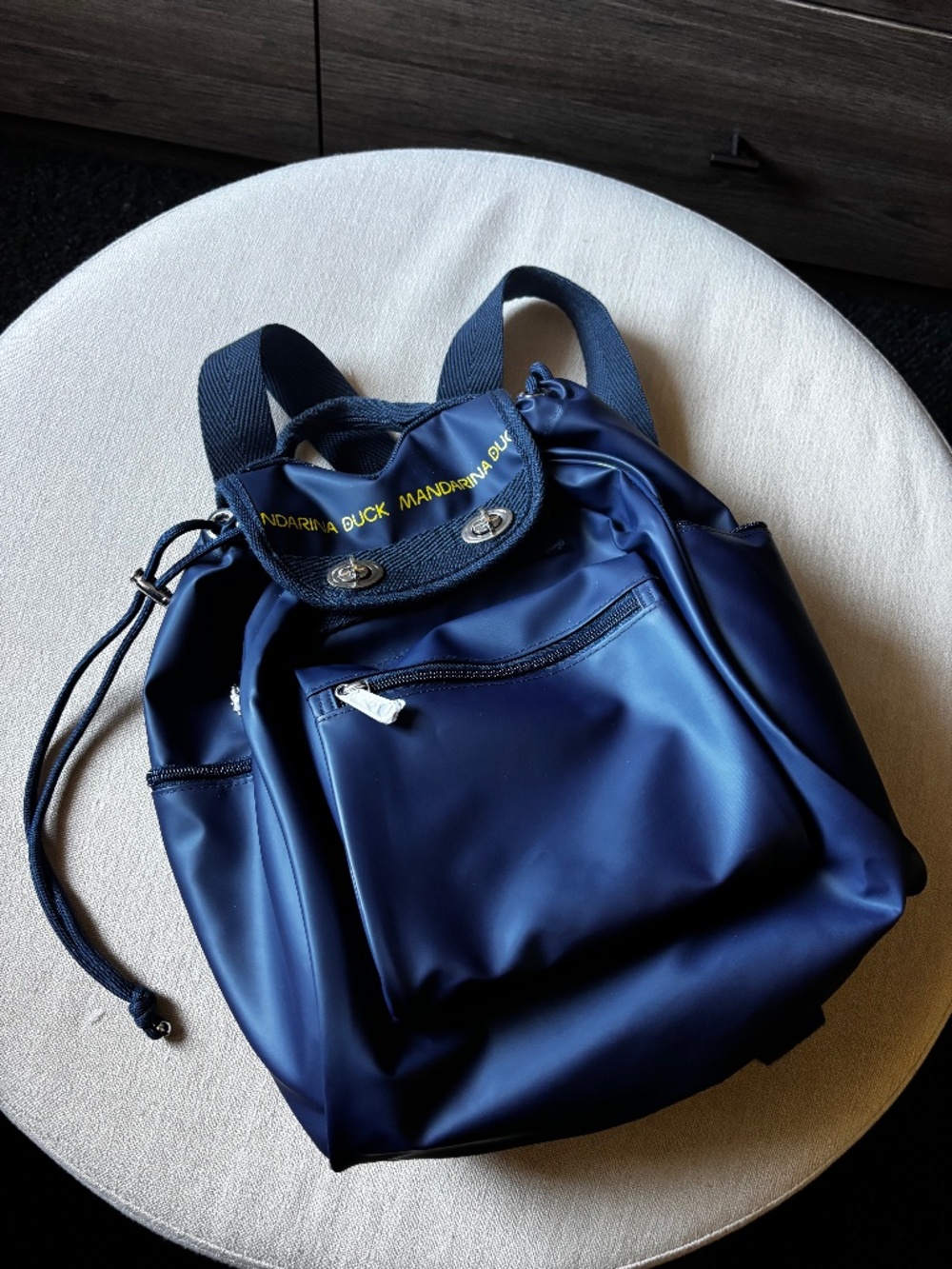 Mandarina Duck Navy Rubberized Utility Backpack – New/Unused